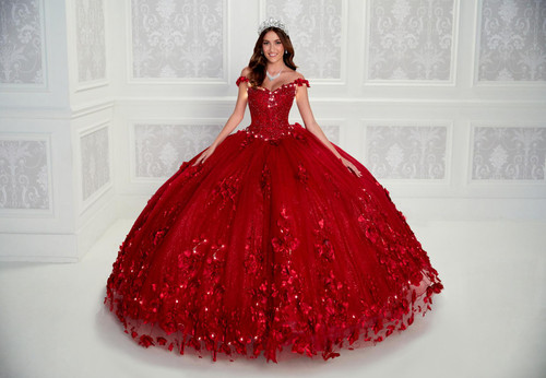 Princesa by Ariana Vara PR22021 Glitter Tulle Beading Gown