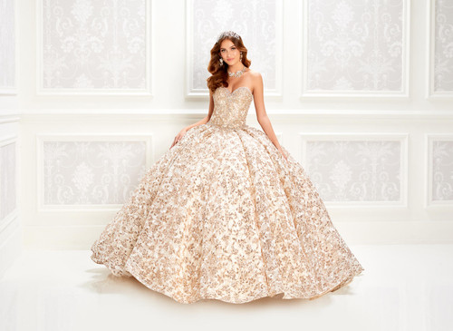 Princesa by Ariana Vara PR22022 Novelty Allover Lace Gown
