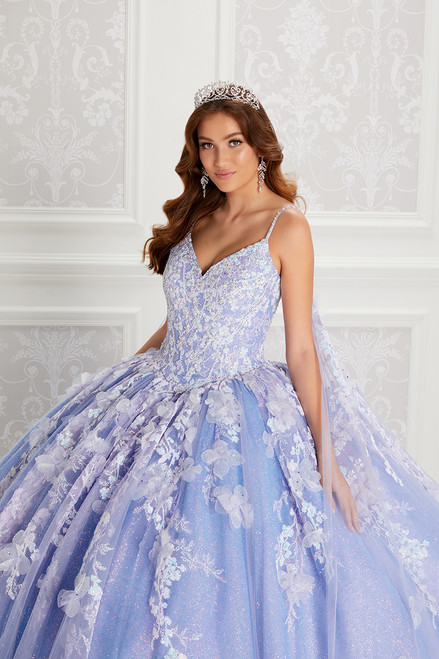 Princesa by Ariana Vara PR22143 Novelty V-neck Sequin Gown