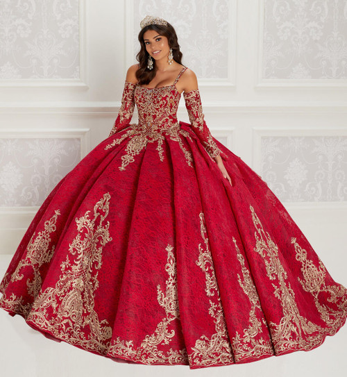 Princesa by Ariana Vara PR22146 Embroidered Lace Ball Gown