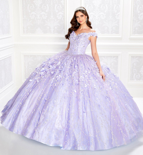 Princesa by Ariana Vara PR22036NL Novelty Cracked Ice Gown