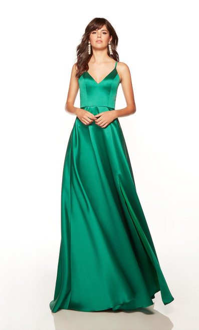 Alyce Paris 1760 Mikado V-neck Sleeveless Long Formal Dress