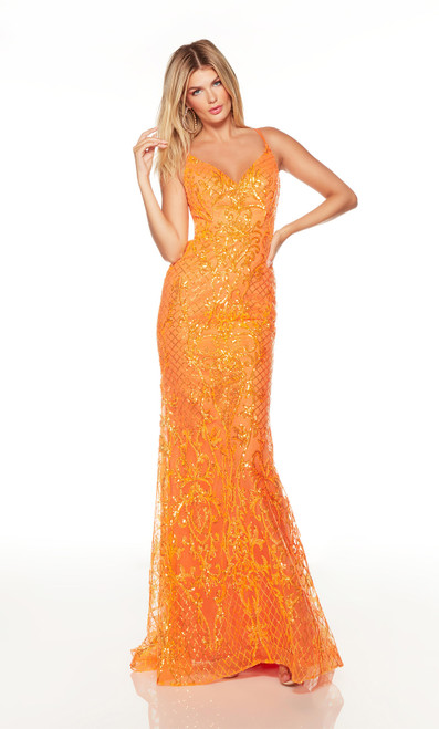Alyce Paris 61330 Sequins V-neck Sleeveless Tight Prom Dress