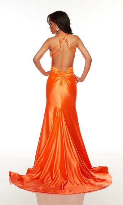 Alyce Paris 61437 Stretch Satin V-Neck Sleeveless Prom Dress