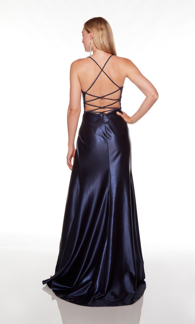 Alyce Paris 61442 Stretch Satin V-Neck Sleeveless Prom Dress