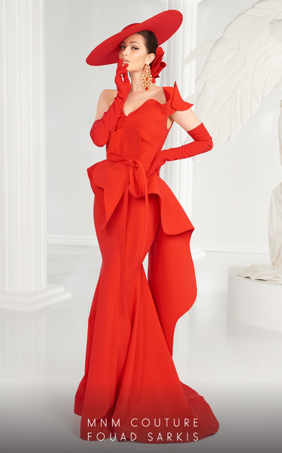 MNM Couture 2553 Off Shoulder Ruffles Sweetheart Neck Dress