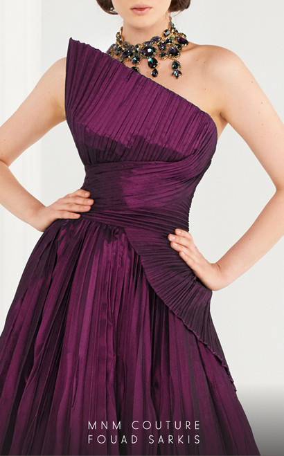 MNM Couture 2558 Taffeta Strapless Sleeveless Long Ball Gown