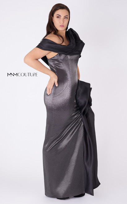 MNM Couture G0935 One Shoulder Off Shoulder Fitted Dress