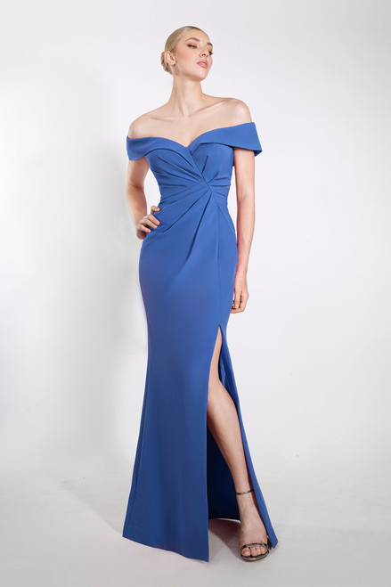 Janique 23004 Off Shoulder Sweetheart Neck Full Length Gown