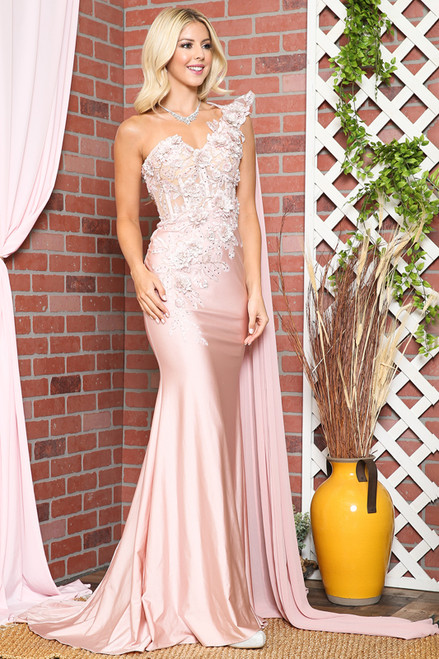 Amelia Couture 388 Embellishments Sleeveless Long Dress