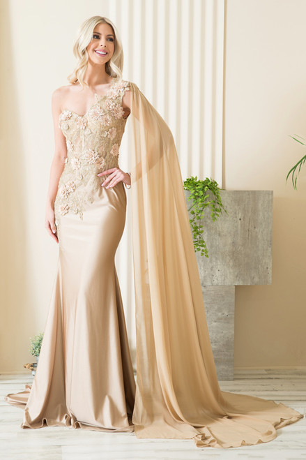 Amelia Couture 388 Embellishments Sleeveless Long Dress
