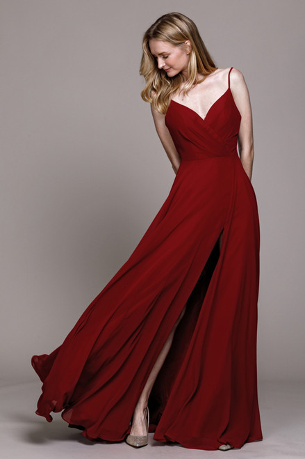 Amelia Couture 477 Chiffon V-neck Sleeveless Long Dress