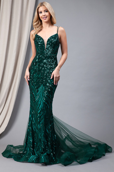 Amelia Couture 7021 Embellishments Sleeveless Long Dress