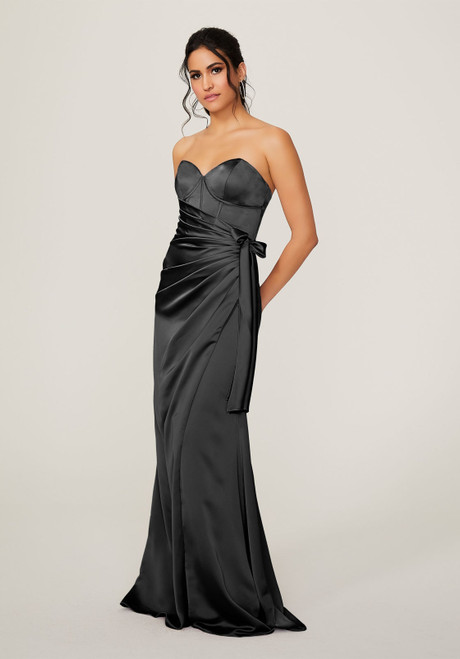 Morilee Bridesmaids 21791 Silky Satin Strapless Long Dress