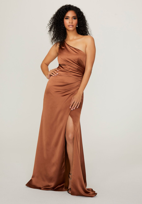 Morilee Bridesmaids 21795 Silky Satin One Shoulder Dress