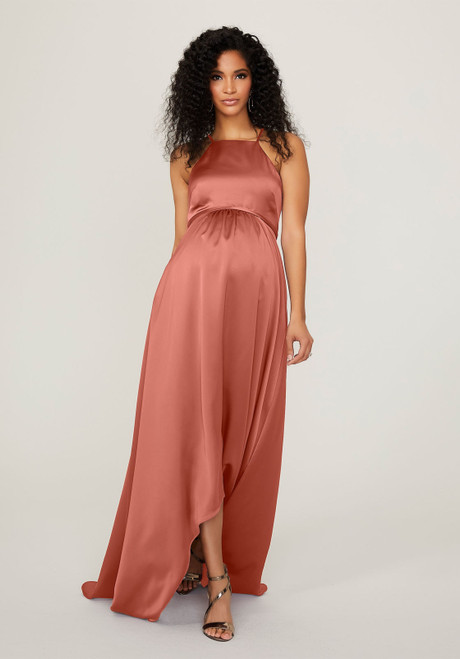 Morilee Bridesmaids 14101 Silky Satin Maternity Long Dress