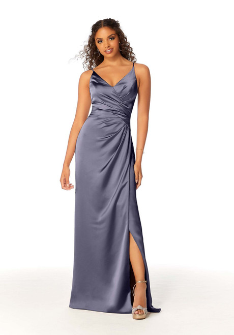 Morilee Bridesmaids 21810 Silky Satin V-neck A-Line Dress
