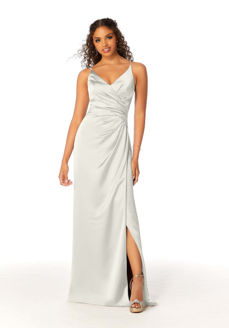 Morilee Bridesmaids 21810 Silky Satin V-neck A-Line Dress