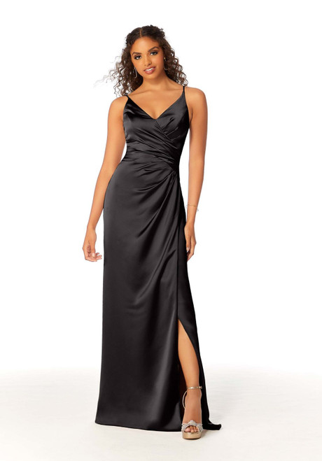 Morilee Bridesmaids 21810 Silky Satin V-neck A-Line Dress