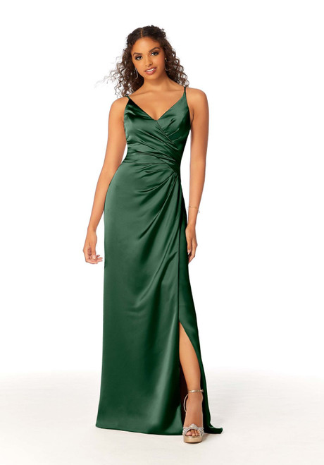 Morilee Bridesmaids 21810 Silky Satin V-neck A-Line Dress