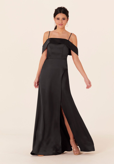 Morilee Bridesmaids 21827 Luxe Satin Off Shoulder Long Dress