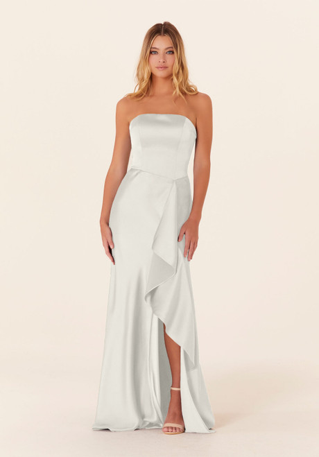 Morilee Bridesmaids 21834 Luxe Satin Strapless Long Dress