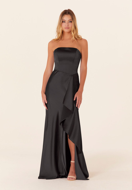 Morilee Bridesmaids 21834 Luxe Satin Strapless Long Dress