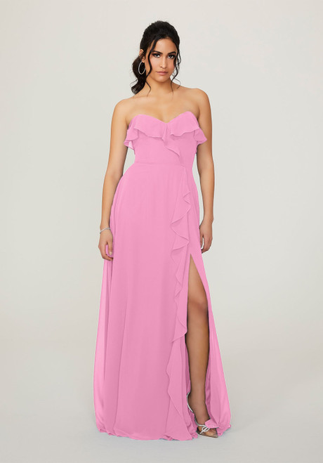 Morilee Bridesmaids 21782 Chiffon Strapless A-Line Dress