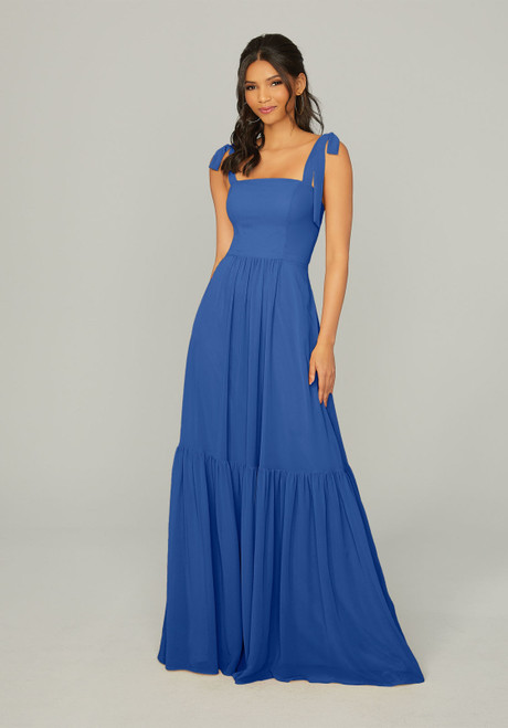 Morilee Bridesmaids 21753 Chiffon Straps Sleeves Long Dress