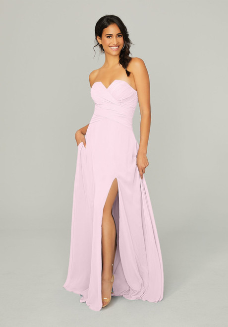 Morilee Bridesmaids 21756 Chiffon Sweetheart Neck Long Dress