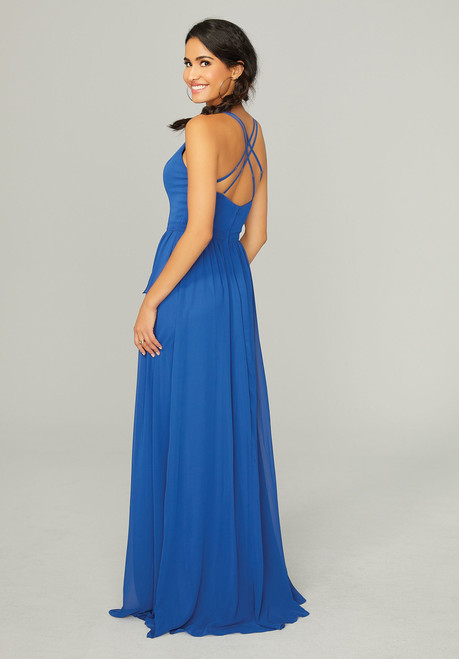 Morilee Bridesmaids 21764 Chiffon V-neck Ruffles Long Dress