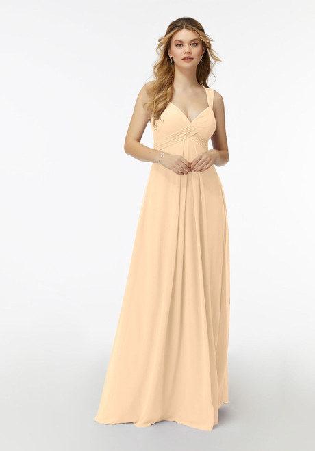 Morilee Bridesmaids 21734 Chiffon V-neck Straps Sleeve Dress