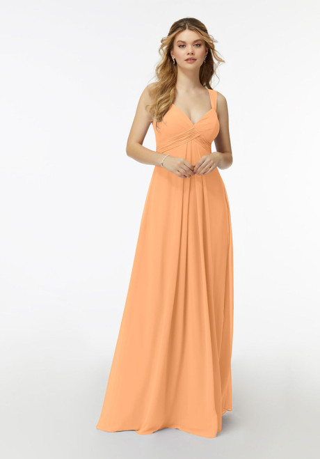 Morilee Bridesmaids 21734 Chiffon V-neck Straps Sleeve Dress