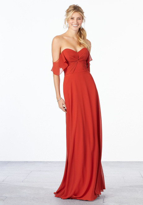 Morilee Bridesmaids 21651 Chiffon Off Shoulder A-Line Dress