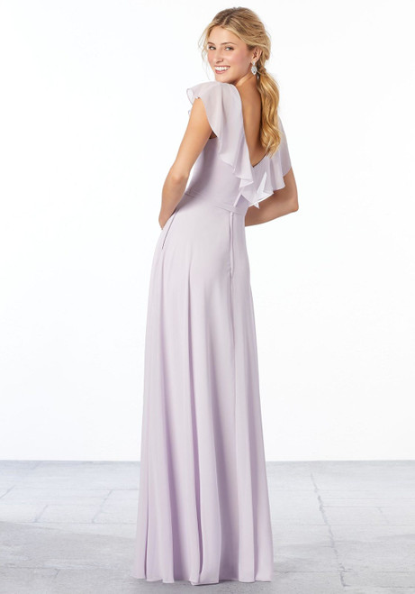 Morilee Bridesmaids 21657 Chiffon Cap Sleeves Long Dress