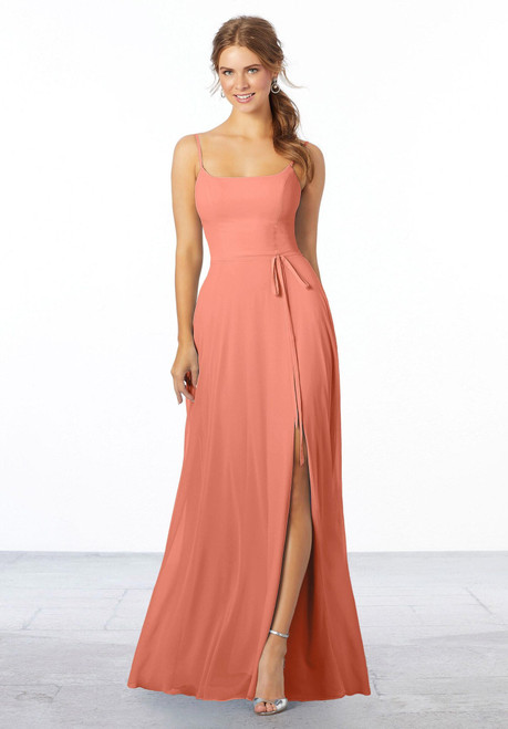 Morilee Bridesmaids 21668 Chiffon Sleeveless Sheath Dress