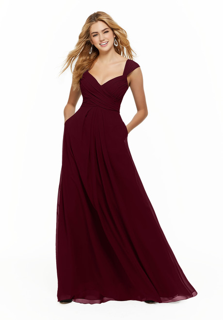 Morilee Bridesmaids 21647 Chiffon Sleeveless V-neck Dress