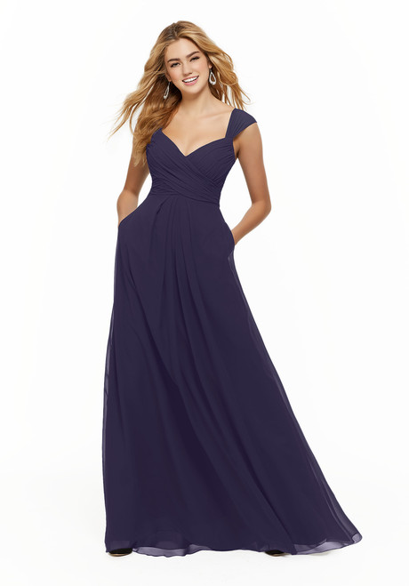 Morilee Bridesmaids 21647 Chiffon Sleeveless V-neck Dress