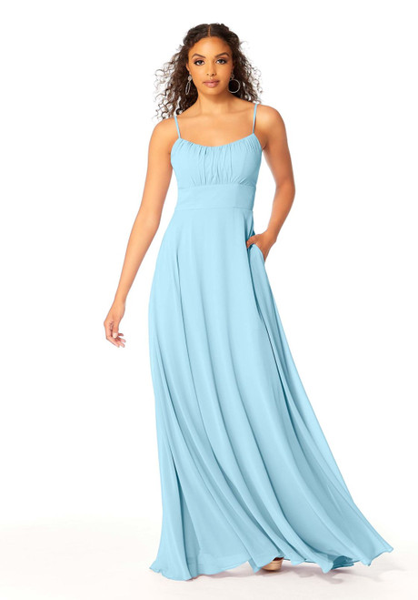 Morilee Bridesmaids 21803 Chiffon Scoop Neck A-Line Dress