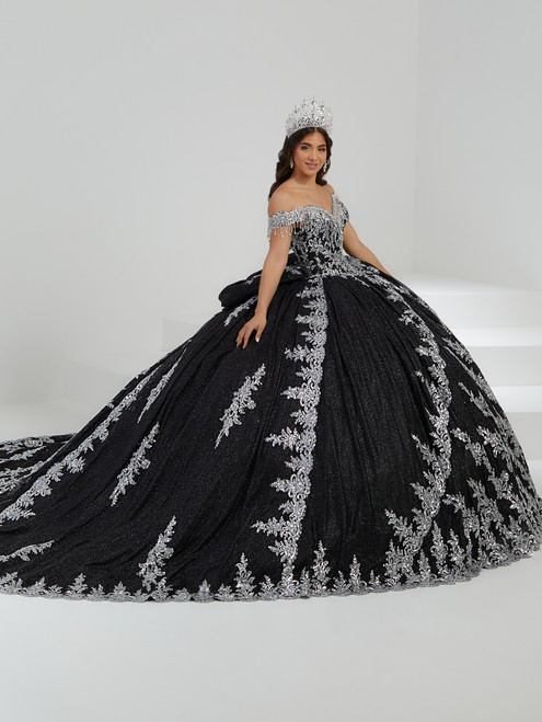 House of Wu 26060 Diamond Tulle Off Shoulder Long Ballgown