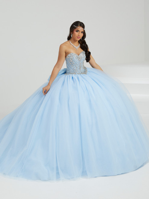 House of Wu 56485 Mini Sequin Knit Tulle Strapless Ballgown