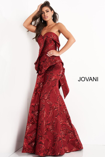 Jovani 05020 Strapless Sweetheart Neck Off Shoulder Dress