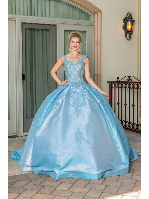 Dancing Queen 1585 Rhinestones Lace Appliques Long Ballgown