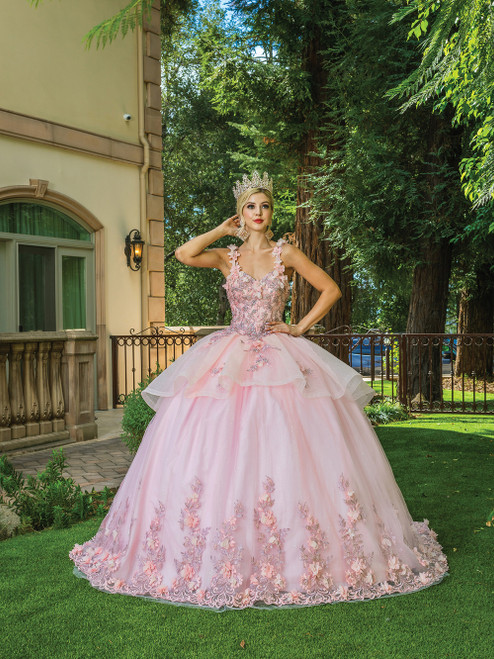 Dancing Queen 1583 V-Neck Rhinestones Embroidery Ballgown