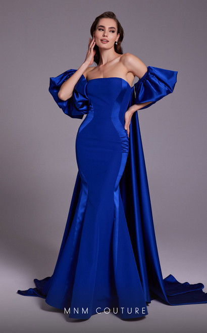 MNM Couture N0526A Strapless Off Shoulder Long Dress