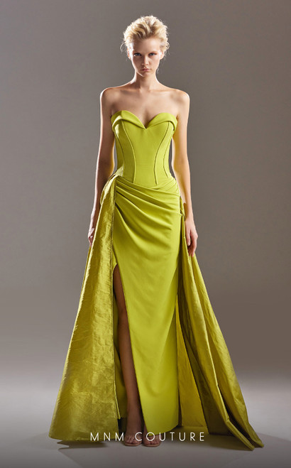 MNM Couture G1534 Crepe Sweetheart Neck Strapless Long Dress