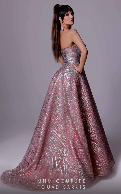 MNM Couture 2702 Sequins Off-shoulder Strapless Long Dress