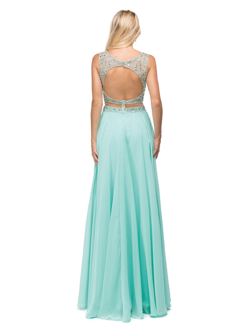 Dancing Queen 9789 Illusion Two-Piece Illusion Bodice Dress