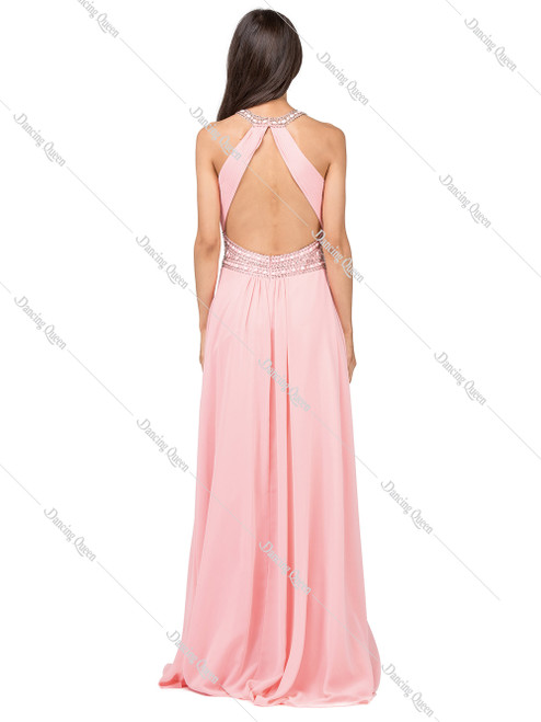 Dancing Queen 9270 Illusion Jewel Neck Sleeveless Long Dress