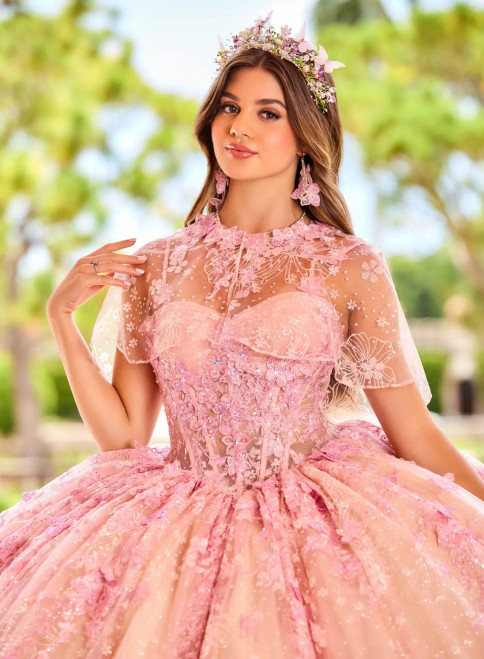 Princesa by Ariana Vara PR30158 Flower Appliques Tulle Gown